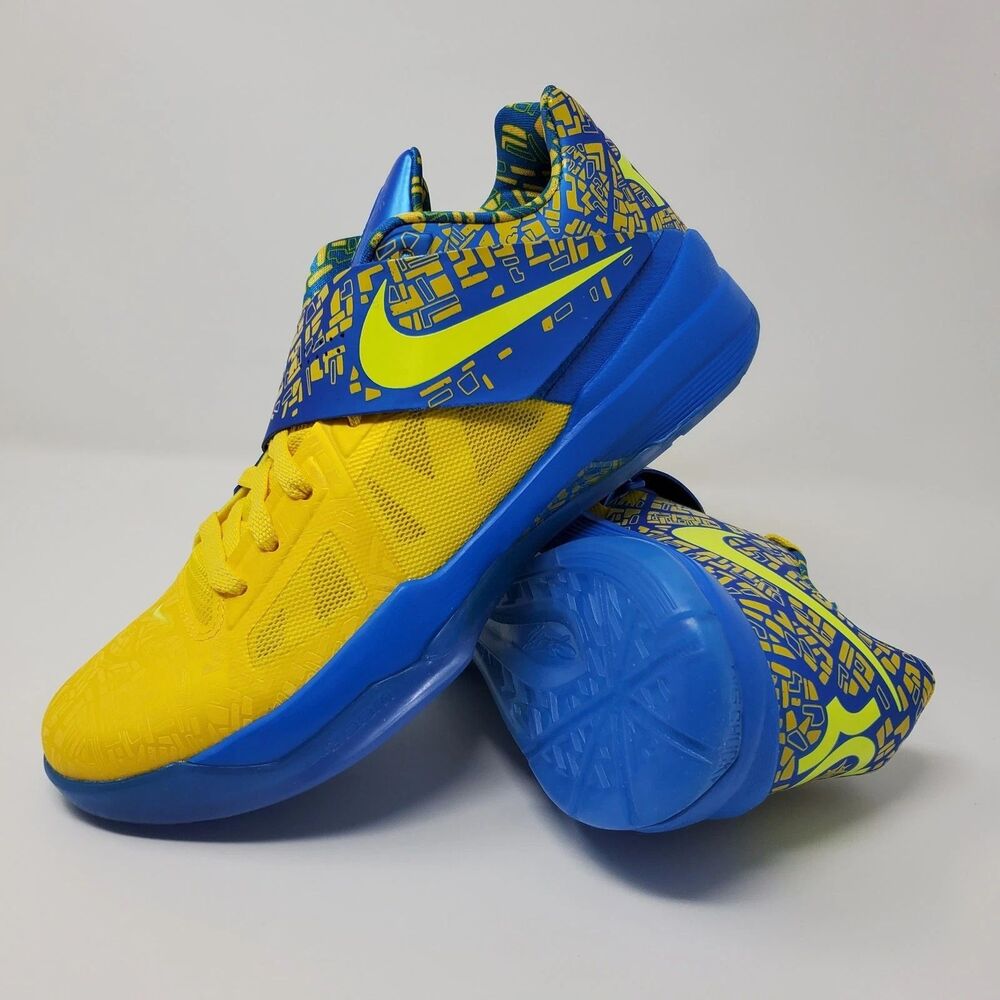 Nike Zoom KD IV 4 Sneaker Men's 10 Photo Blue / Lemon Twist FZ5916-400